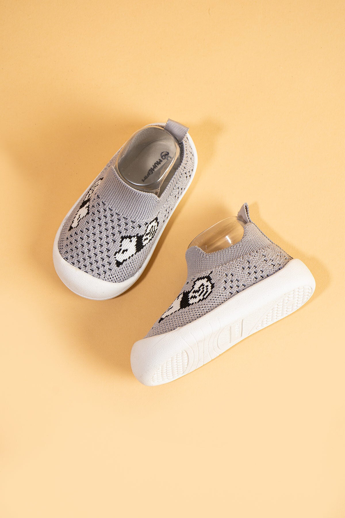 Jowhar Unisex Çocuk&bebek Esnek, Ultra Hafif Yumuşak Kaymaz Ortopedik Taban Gri Ilk Adım Ayakkabısı