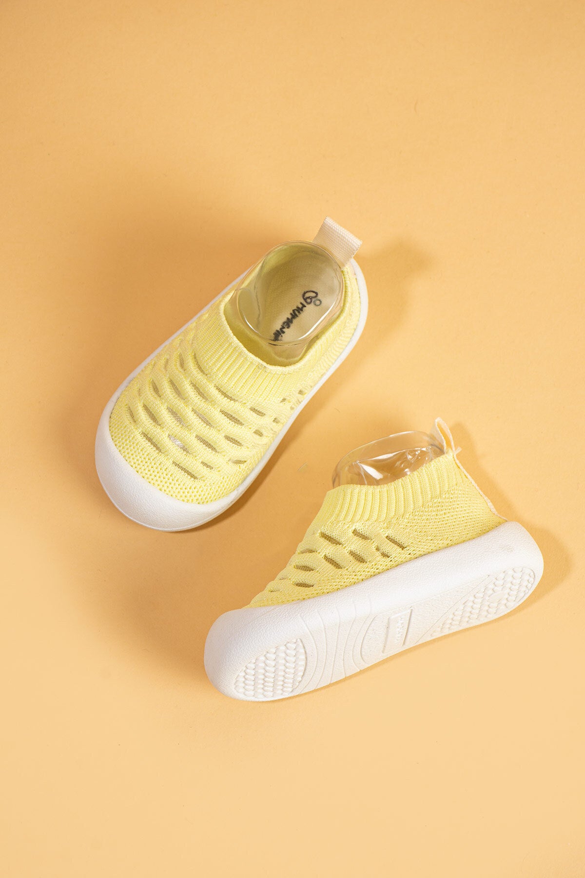 Hobyo Unisex Çocuk&bebek Esnek, Kaymaz Ortopedik Taban Sarı Ilk Adım Ayakkabısı
