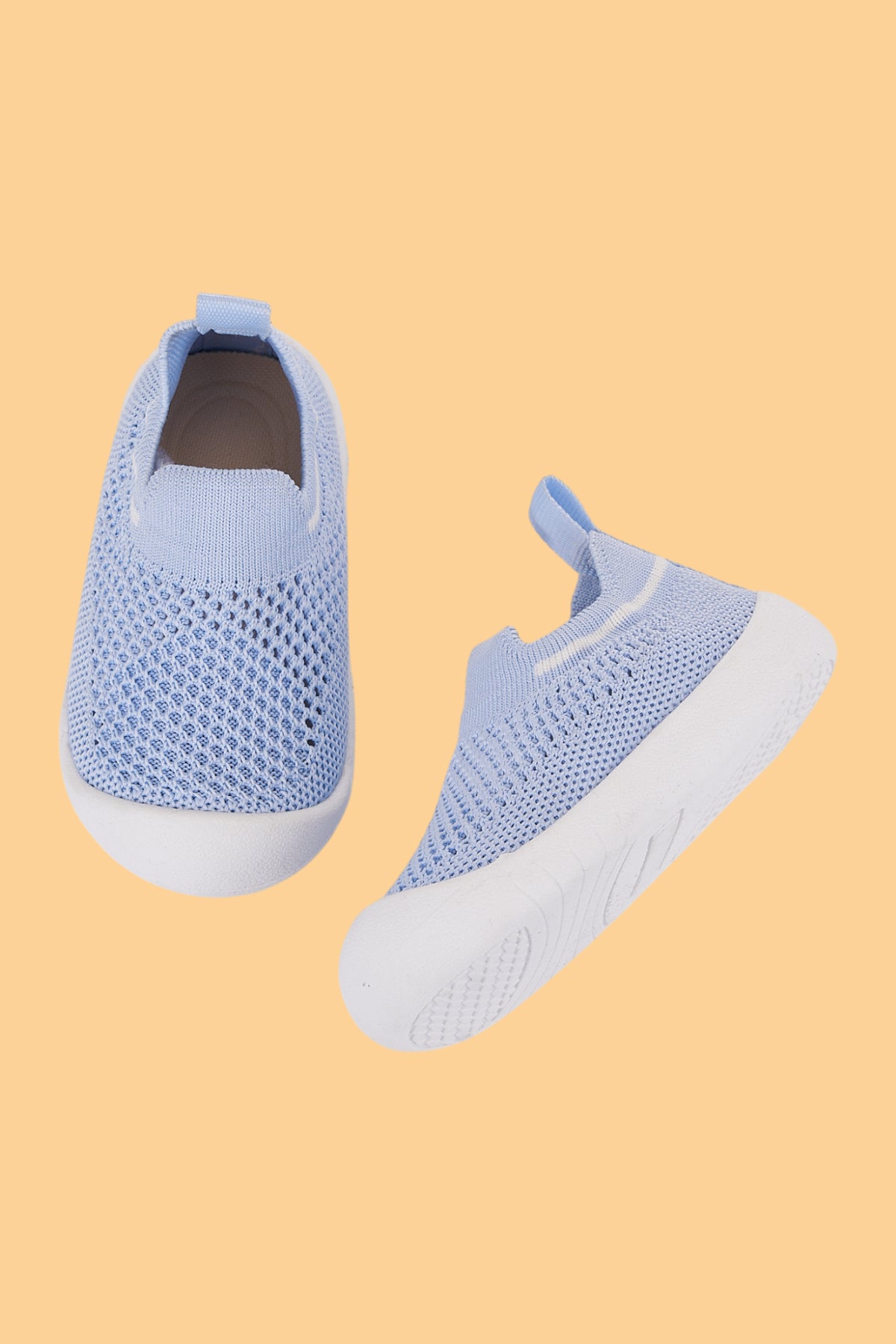 Laaleys Unisex Bebek&çocuk Kaymaz Ortopedik Taban Mavi Ilk Adım Ayakkabısı Spor Sneaker