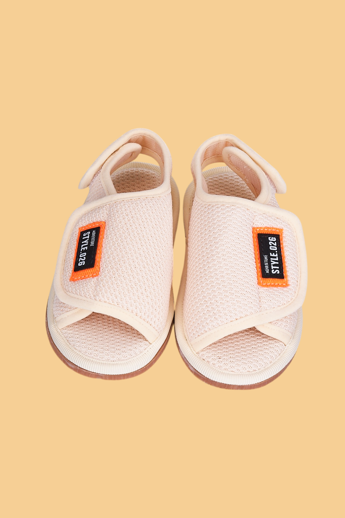 Mambala Bej İlk adım, Çocuk Kaymaz Barefoot Taban Kolay giyilebilir Cırtlı Sandalet