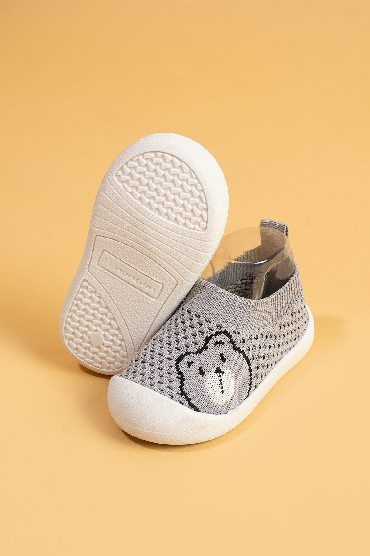 Sakow Çocuk Bebek Ortopedik Esnek, Rahat Hafif Kaymaz Taban Gri Ilk Adım Spor Ayakkabı