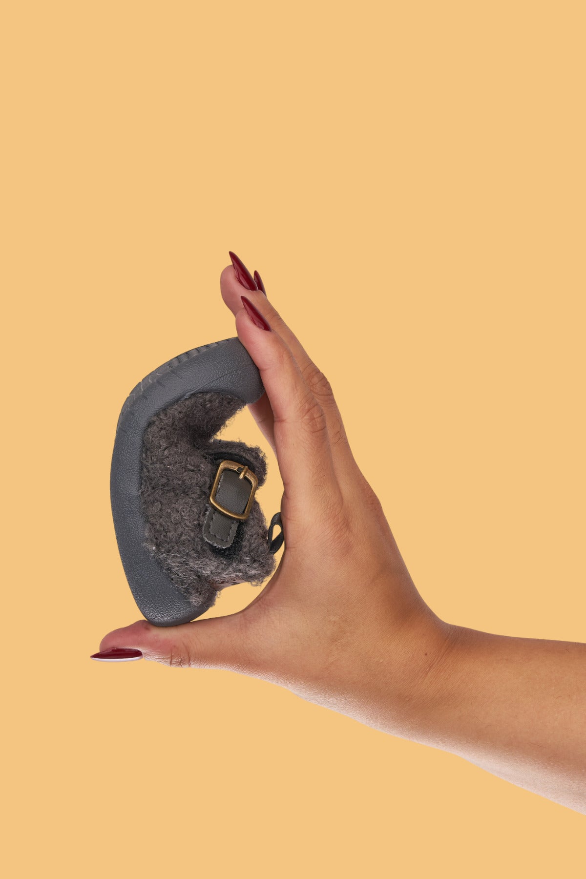 Togo Bebek ve Çocuk Gri Ortopedik Kaymaz Taban Günlük Babet Ayakkabı - Rahat ve Esnek | Peluş Kumaş