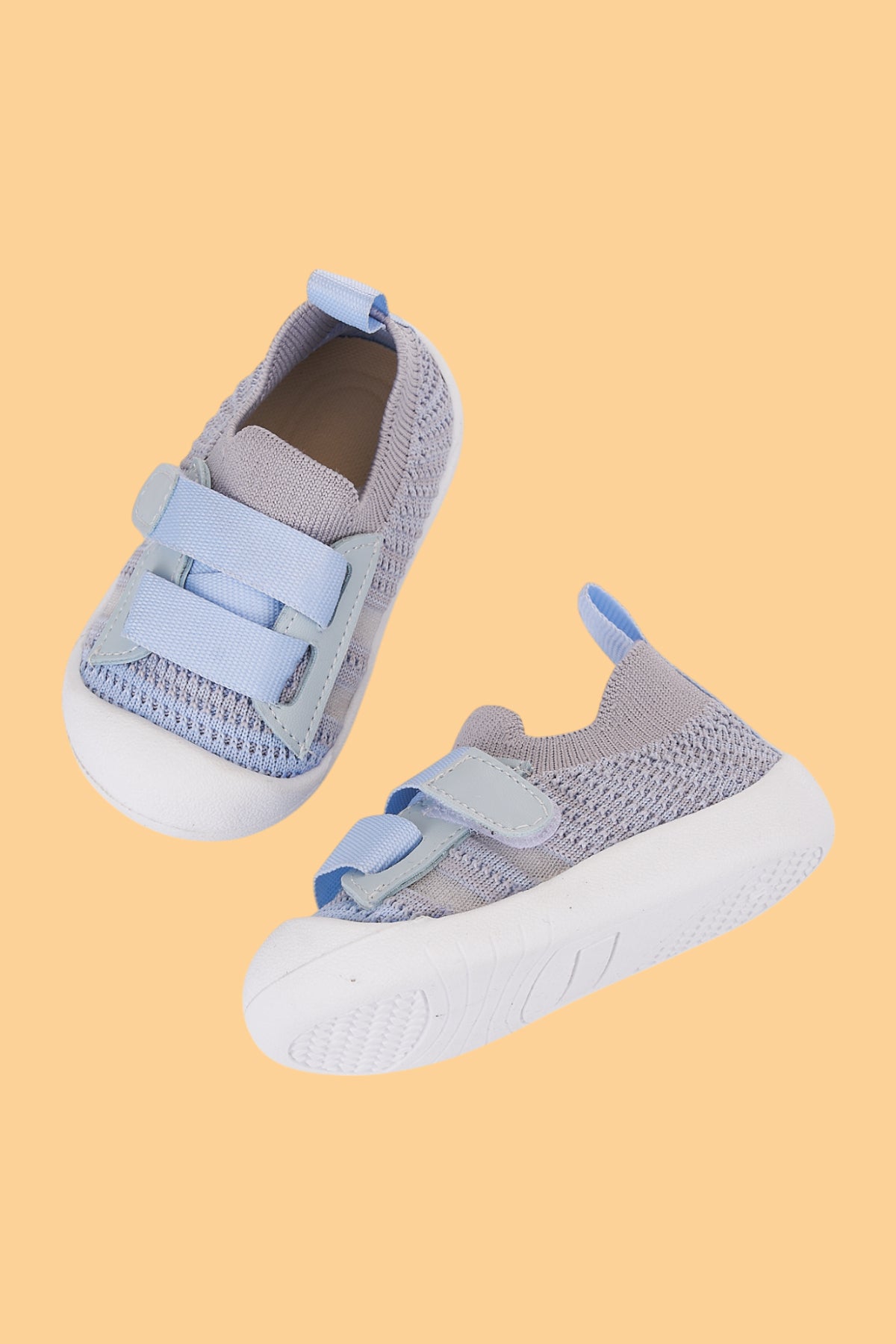 Wisil Kız/erkek Çocuk&bebek Cırtlı Rahat Esnek Kaymaz Ortopedik Taban Mavi Spor/ilk Adım Ayakkabısı