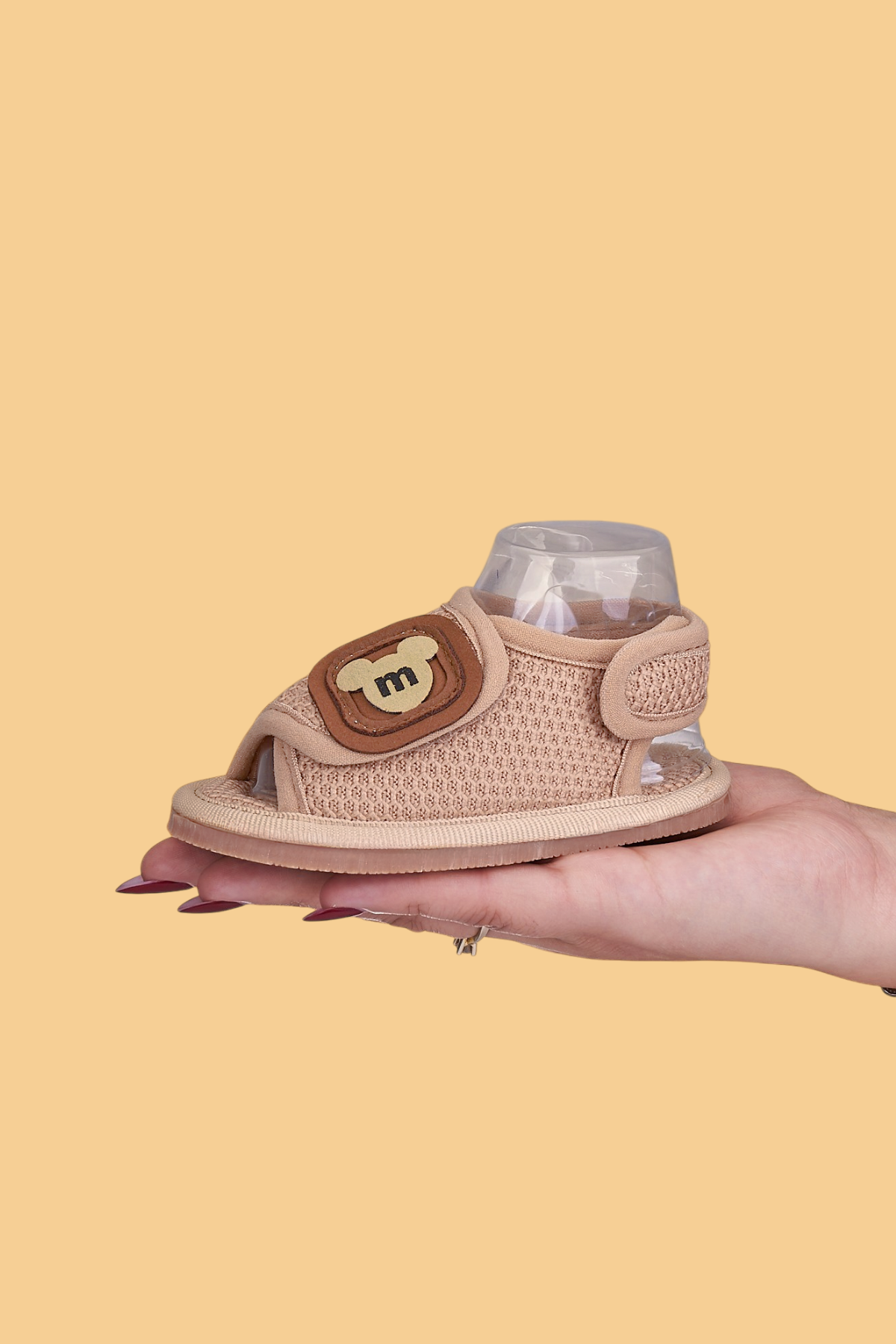Ampe Vizon İlk adım, Çocuk Kaymaz Barefoot Taban Kolay giyilebilir Cırtlı Mikili Sandalet