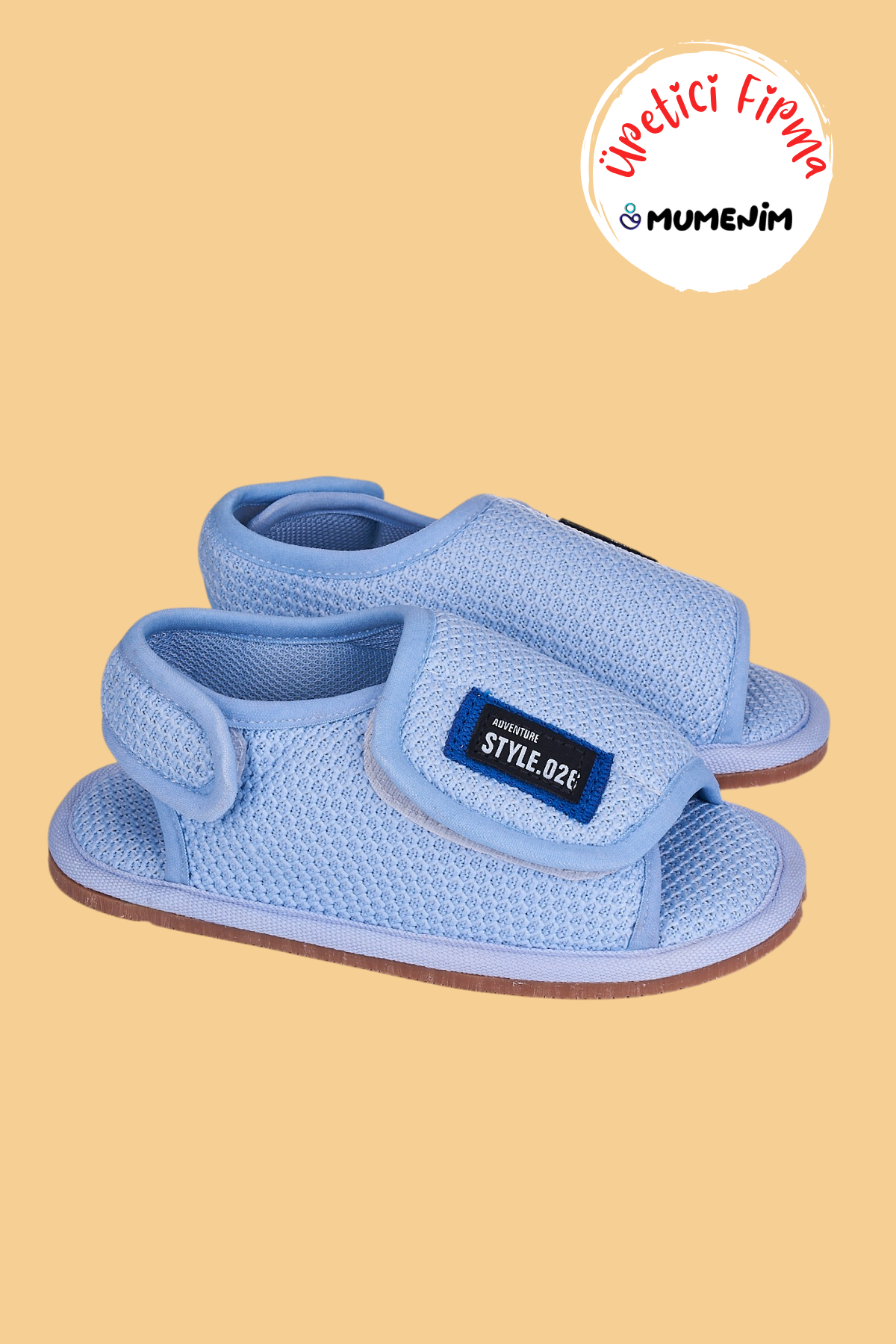 Mambala Mavi İlk adım, Çocuk Kaymaz Barefoot Taban Kolay giyilebilir Cırtlı Sandalet