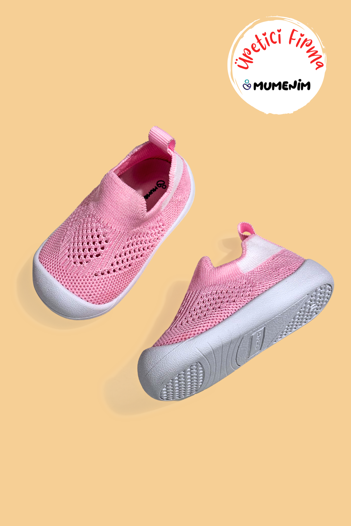 Luuq Bebek  Çocuk Esnek Barefoot Yumuşak Taban Pudra İlk Adım Spor Ayakkabısı  Spor Sneaker