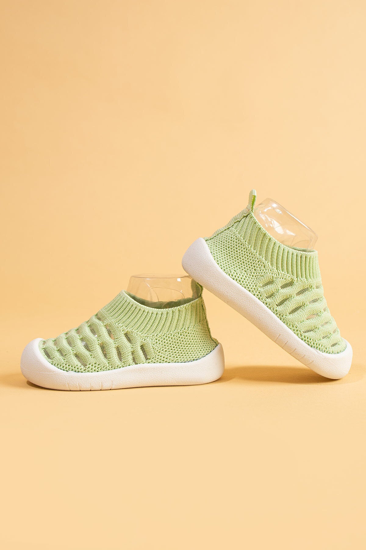 Hobyo Unisex Çocuk&bebek Esnek, Kaymaz Ortopedik Taban Yeşil Ilk Adım Ayakkabısı