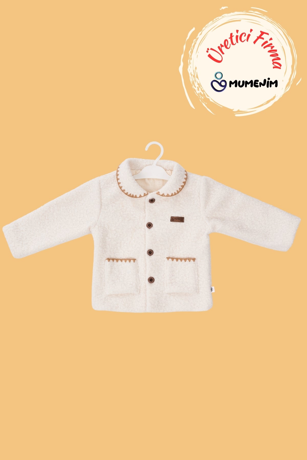 Su ve Rüzgar Geçirmez Bebek Peluş Mont - İçi Astarlı, Sıcak Tutan Kız ve Erkek Bebek Kışlık Mont