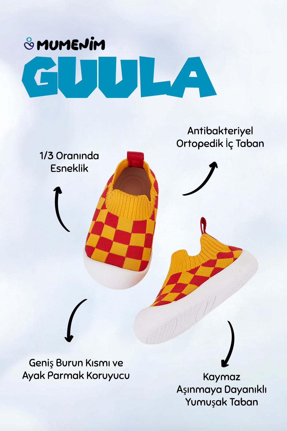 Guula Unisex Bebek&Çocuk Bej-Vizon Rahat Kaydırmaz Ortopedik Taban İlk Adım Spor Ayakkabısı&Sneaker