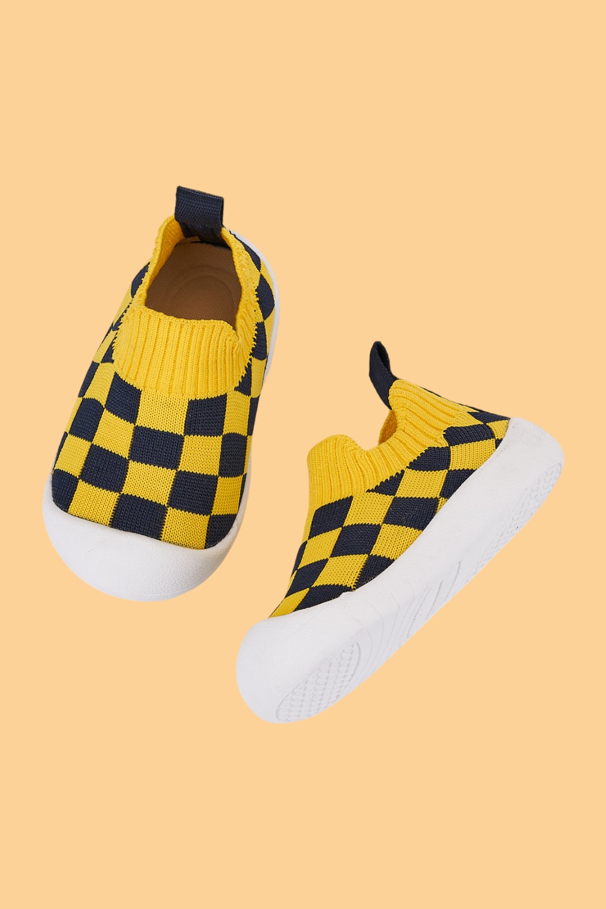 Guula Taraftar Bebek Çocuk Sarı Lacivert Esnek Kaymaz Ortopedik Taban Ilk Adım Spor Ayakkabısı