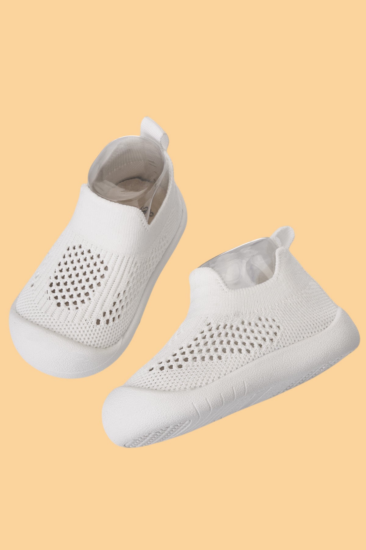 Luuq Ayak Parmak Koruyuculu Ortopedik Yumuşak Taban Çocuk Bebek Beyaz İlk Adım Spor Ayakkabı