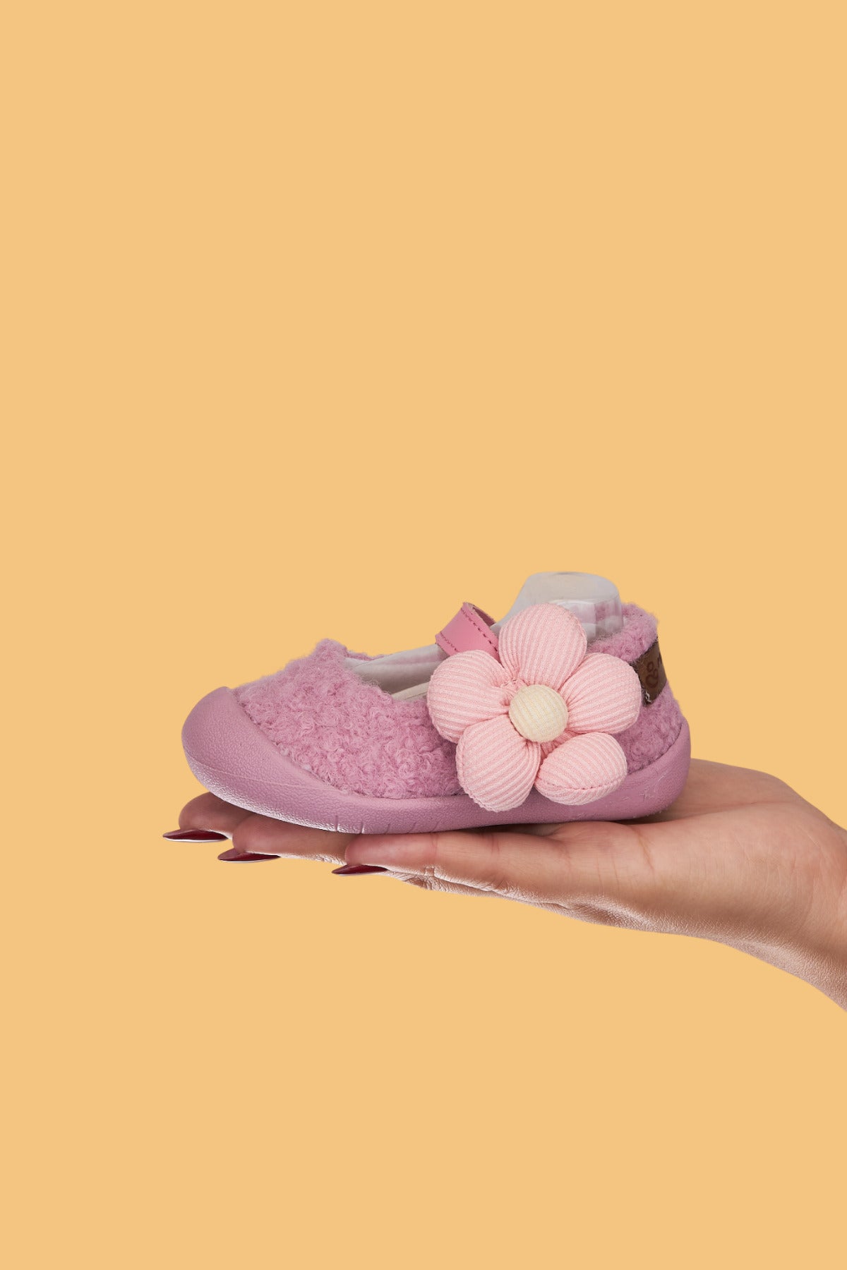 Lebom Kız Bebek ve Çocuk Pembe Ortopedik Kaymaz Taban Günlük Babet Ayakkabı - Esnek ve Rahat Kalıp