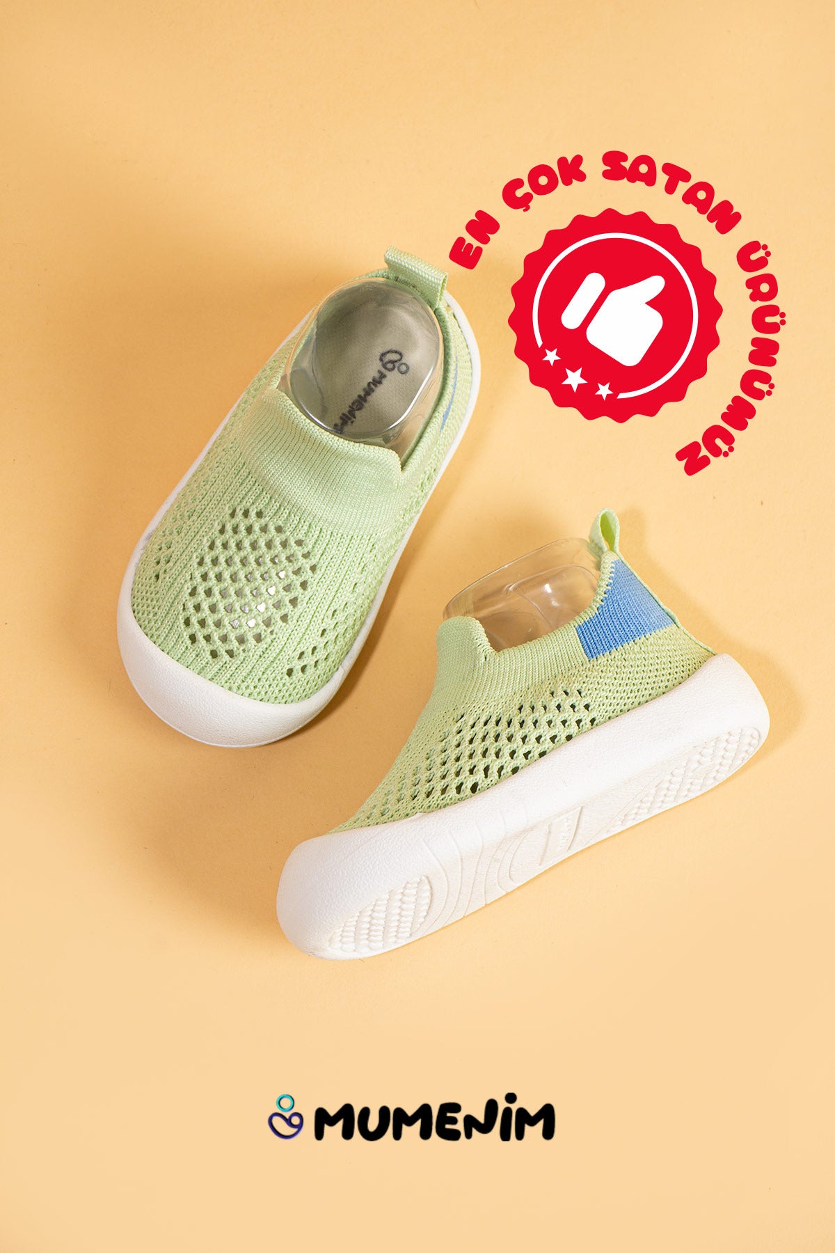 Luuq Bebek - Çocuk Esnek Ortopedik Yumuşak Taban Şık Yeşil İlk Adım Spor Ayakkabısı - Spor Sneaker