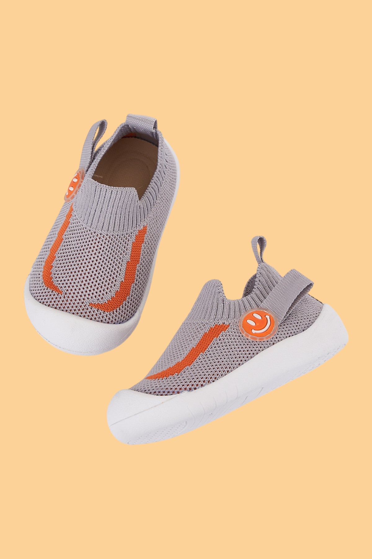 Fire Erkek/Kız Bebek&Çocuk Esnek, Rahat Kaymaz Ortopedik Taban Gri İlk Adım Ayakkabısı/Sneaker