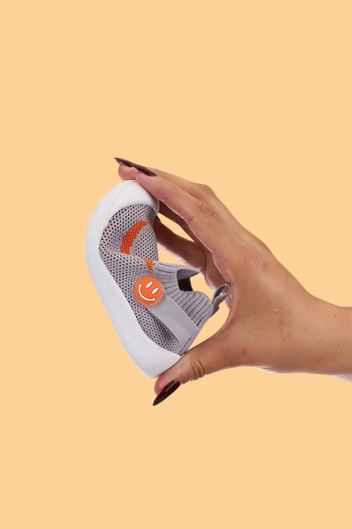 Fire Erkek/Kız Bebek&Çocuk Esnek, Rahat Kaymaz Ortopedik Taban Gri İlk Adım Ayakkabısı/Sneaker