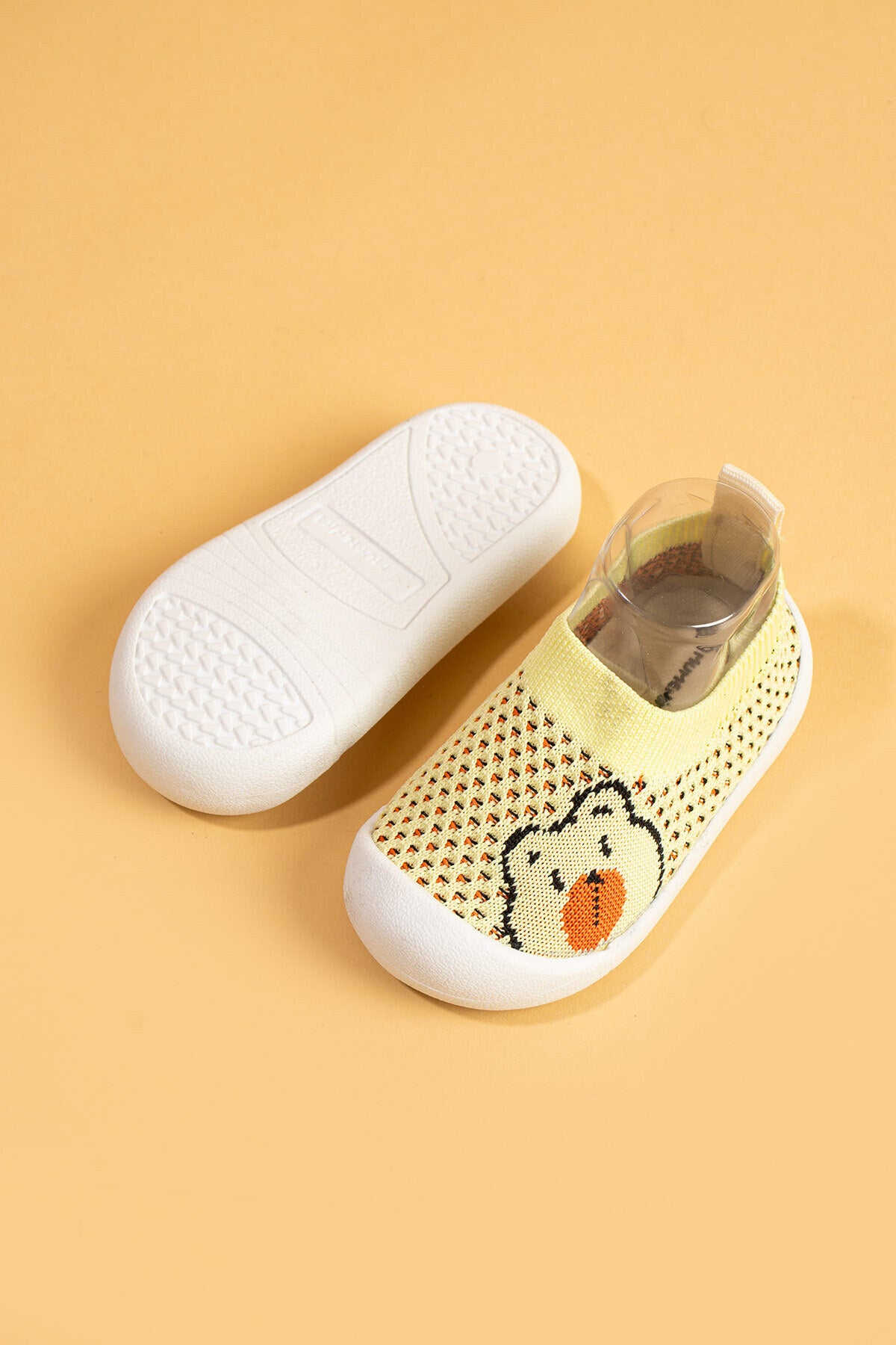 Sakow Çocuk Bebek Ortopedik Esnek, Rahat Hafif Kaymaz Taban Sarı Ilk Adım Spor Ayakkabı