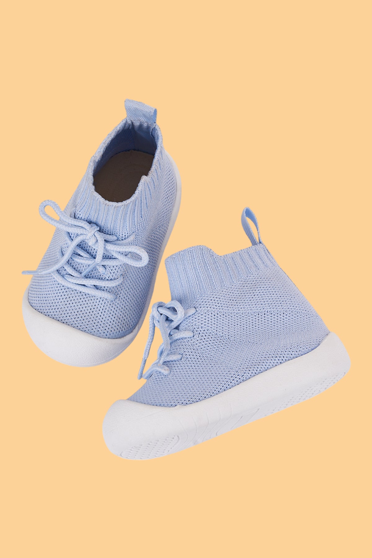 Berbera Unisex Çocuk Bebek Ayak Parmak Koruyucu Kaymaz Ortopedik Mavi İlk Adım ve Sneaker Ayakkabı