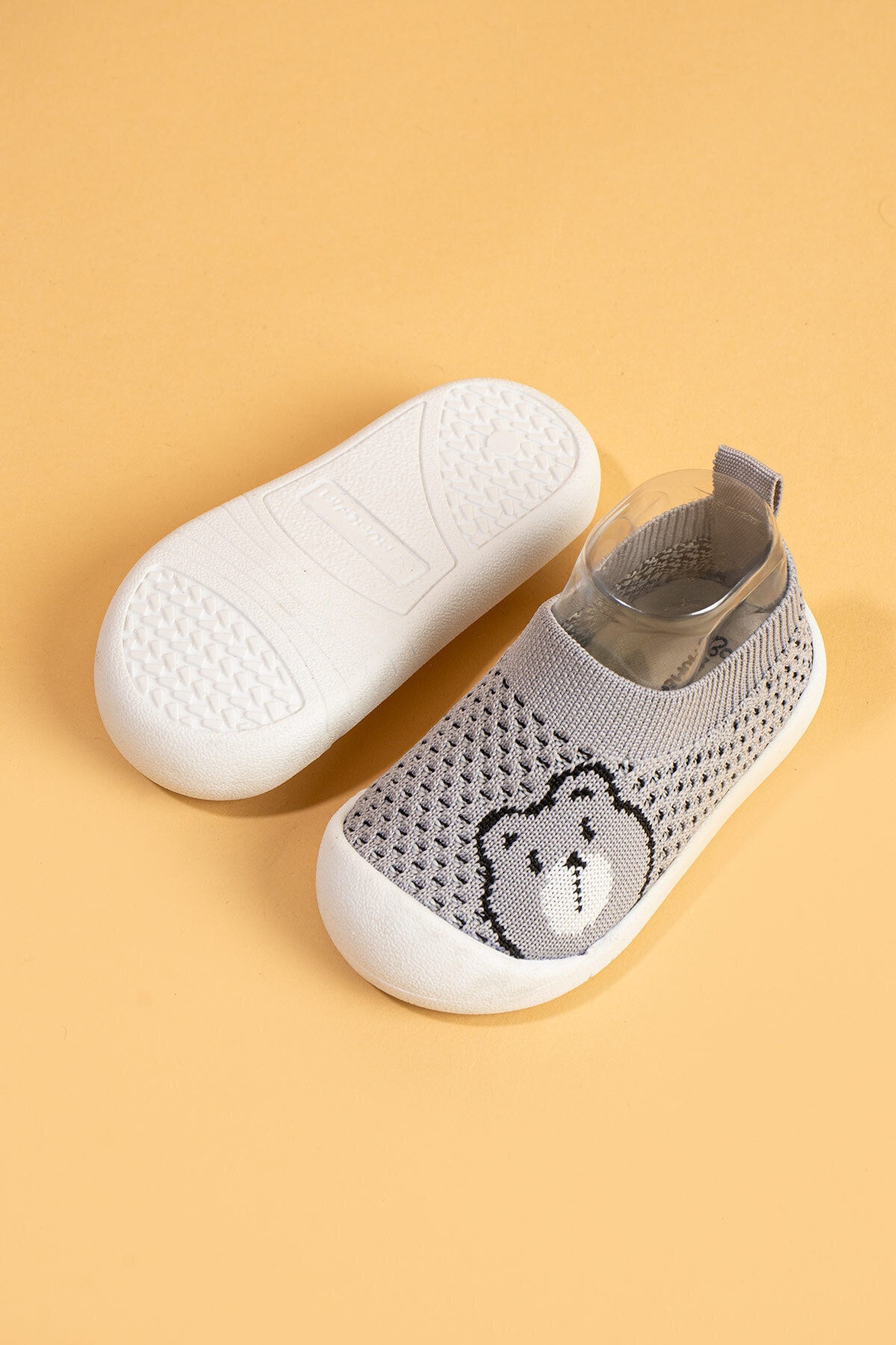 Sakow Çocuk Bebek Ortopedik Esnek, Rahat Hafif Kaymaz Taban Gri Ilk Adım Spor Ayakkabı