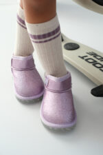 Aurora Kız Çocuk Simli Mor Bot - Ortopedik Taban - Görsel 4