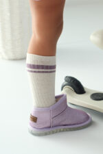 Aurora Kız Çocuk Simli Mor Bot - Ortopedik Taban - Görsel 6