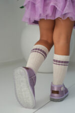 Aurora Kız Çocuk Simli Mor Bot - Ortopedik Taban - Görsel 8