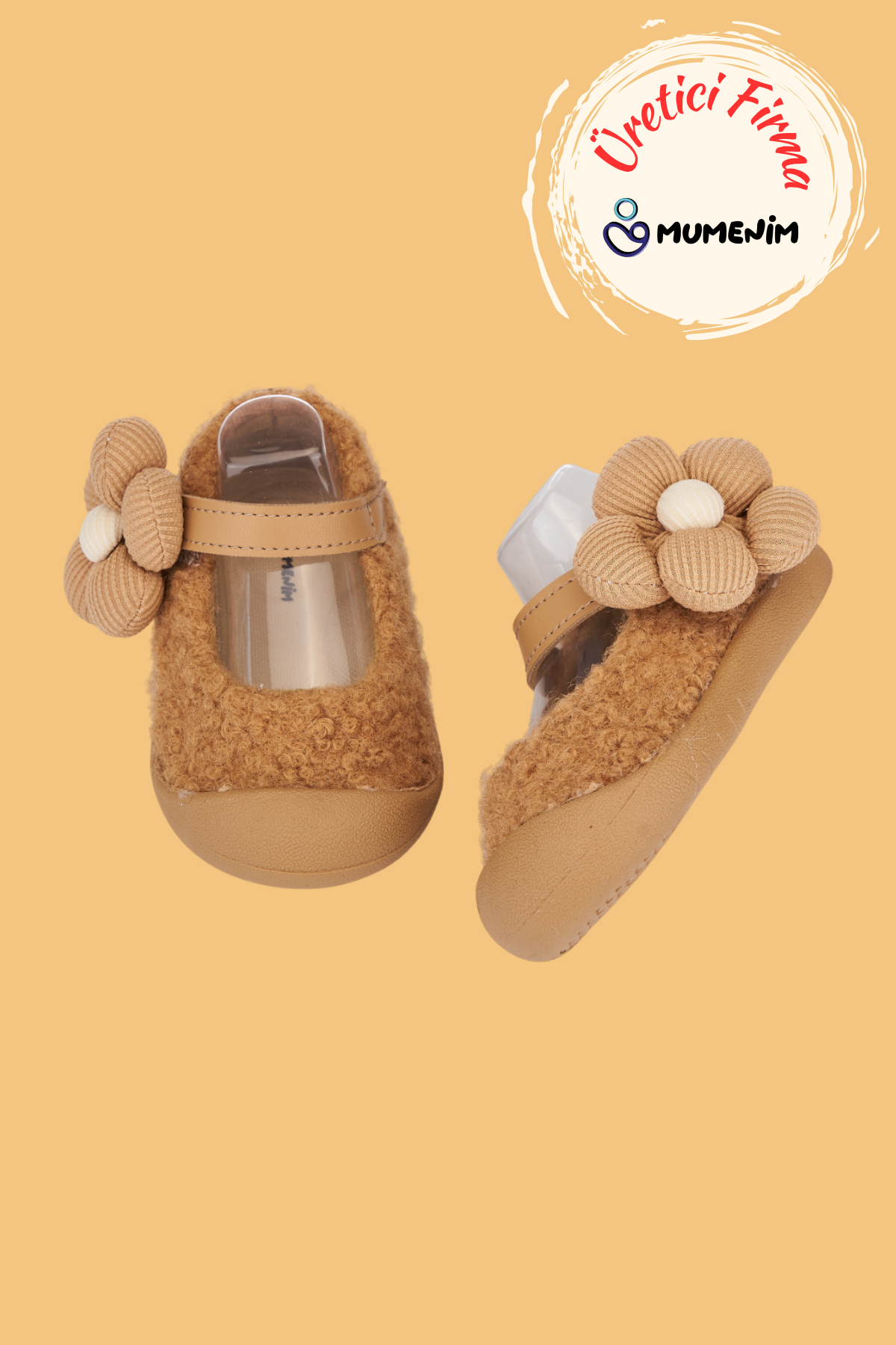 lebomtaba-1 Lebom Kız Çocuk Ortopedik Taba Babet - Görsel 1