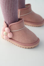 Minto Kız Çocuk ve Bebek Pembe Süet Ortopedik Bot - Görsel 7