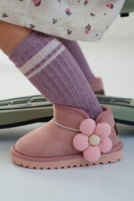 Minto Kız Çocuk ve Bebek Pembe Süet Ortopedik Bot - Görsel 8