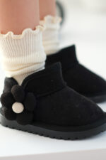 Minto Kız Çocuk ve Bebek Siyah Süet Ortopedik Bot - Görsel 6