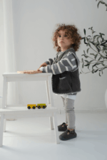 Togo Çocuk - Bebek Ortopedik Gri Peluş Babet - Görsel 5