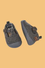 Togo Çocuk - Bebek Ortopedik Gri Peluş Babet - Görsel 3