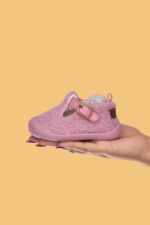 Togo Kız Çocuk - Bebek Ortopedik Pembe Peluş Babet - Görsel 3