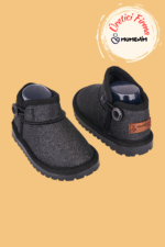 Aurora Kız Çocuk Simli Siyah Bot - Ortopedik Taban